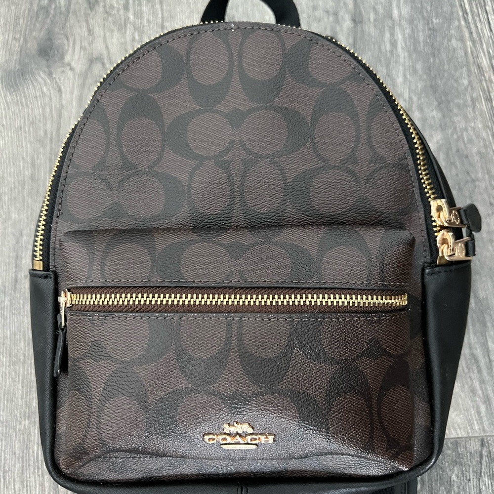 Coach Mini Charlie Backpack In Signature Canvas